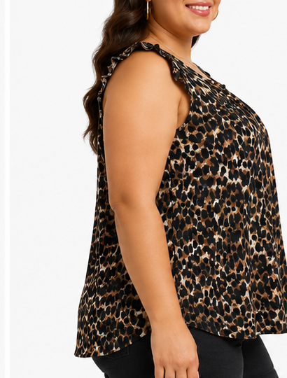 Blusa Sin Mangas Animal Print