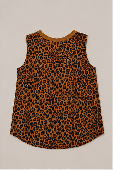 Blusa Sin Mangas Animal Print para Mujer