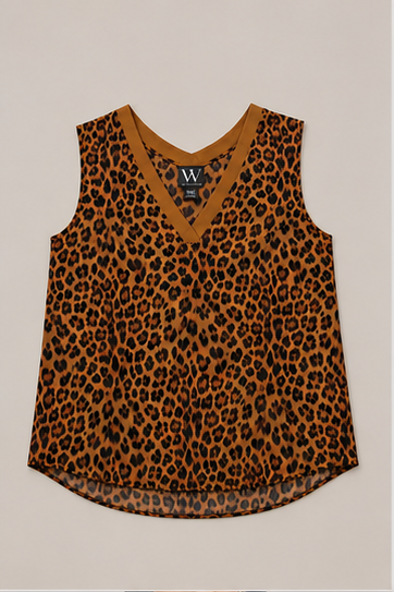 Blusa Sin Mangas Animal Print para Mujer