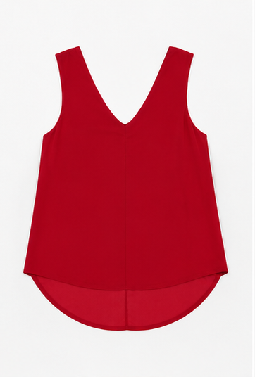 Blusa Básica Sin Mangas con Escote en V