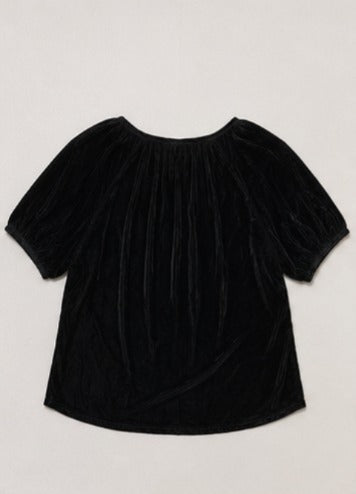 Blusa de Terciopelo con Mangas Abullonadas