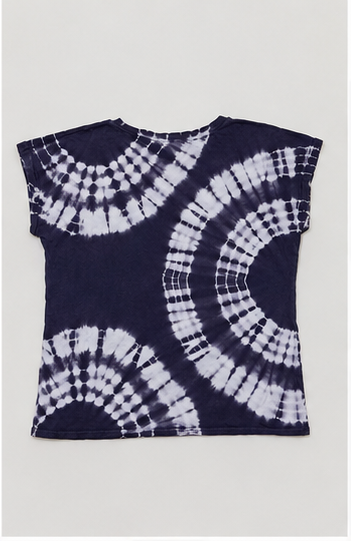 Blusa Tie-Dye Azul Marino Manga Corta