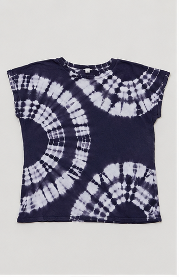Blusa Tie-Dye Azul Marino Manga Corta