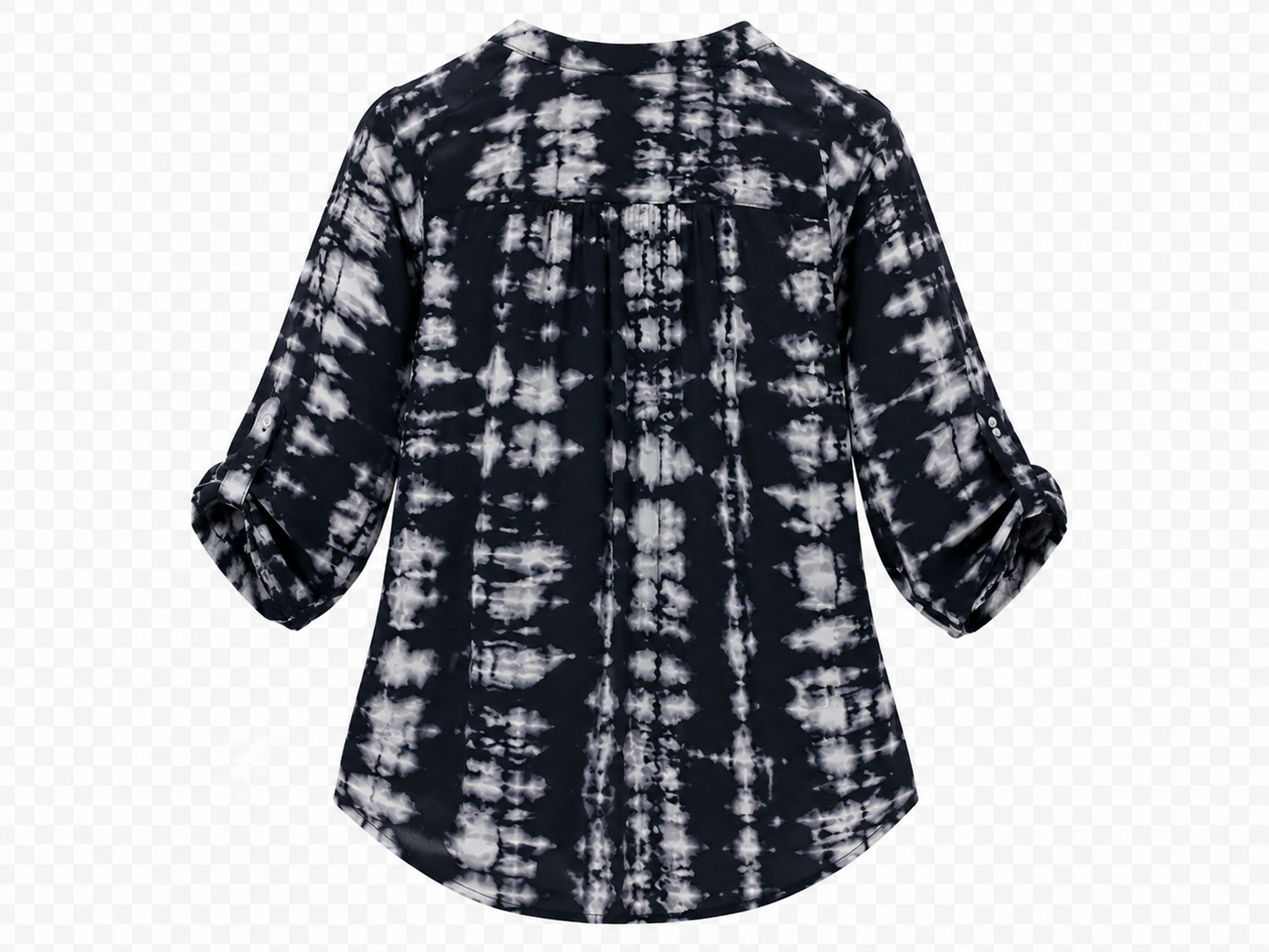 Blusa Estampada Tie-Dye Negro y Blanco
