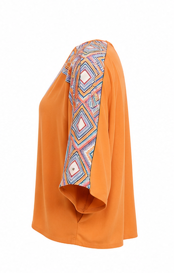 Blusa Estampada con Escote en V