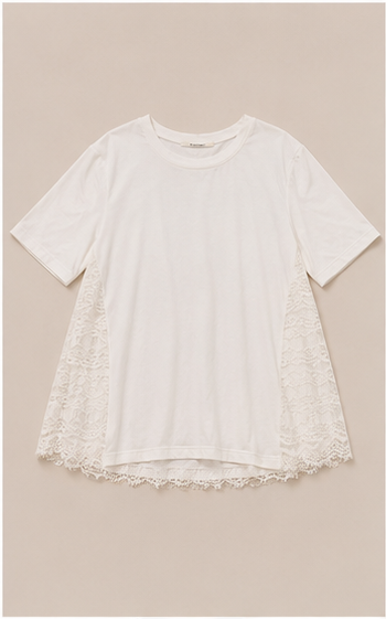 Blusa Blanca con Detalles de Encaje