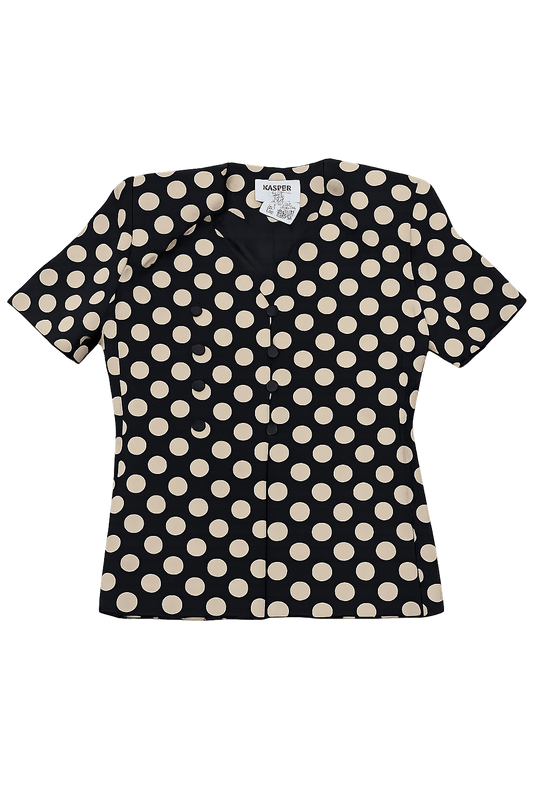 Blusa de Lunares con Botones Decorativos
