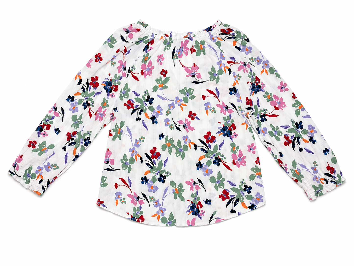 Blusa Floral de Manga Larga para Mujer