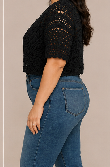 Bolero Tejido Crochet Manga Corta