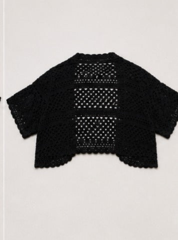 Bolero Tejido Crochet Manga Corta