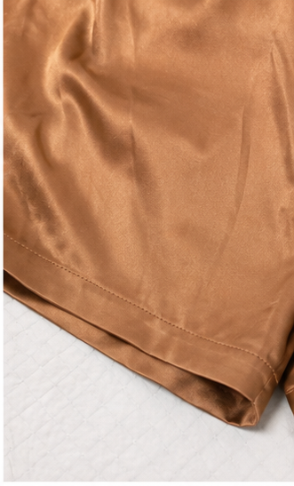 Short Satinado de Tiro Alto con Cintura Elástica