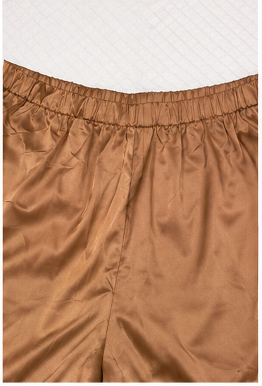 Short Satinado de Tiro Alto con Cintura Elástica