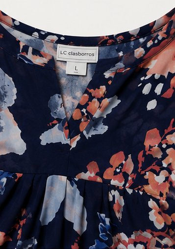 Blusa Floral sin Mangas