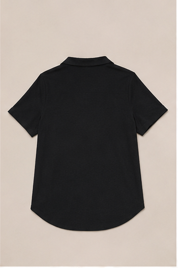 Blusa Tipo Polo de Manga Corta
