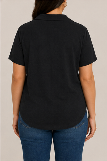 Blusa Tipo Polo de Manga Corta