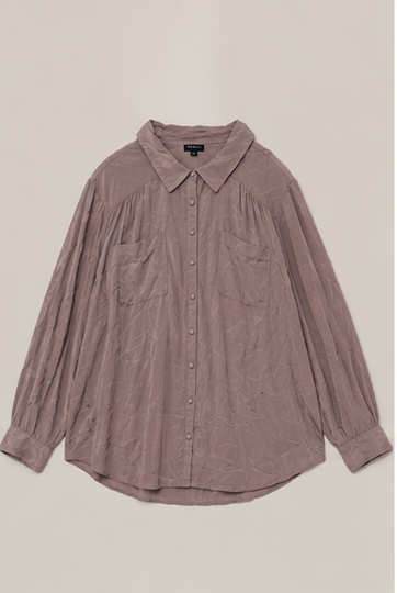 Blusa Tipo Camisa Oversize Plus Size de Manga Larga