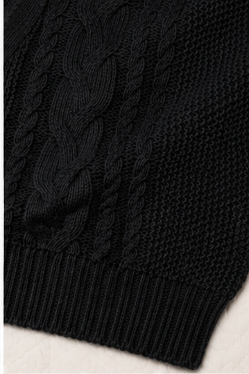Cardigan Oversize de Punto Trenzado con Botones