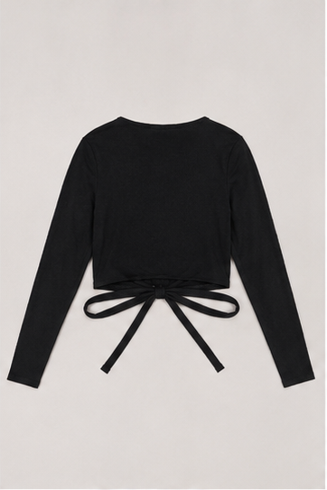 Top de Manga Larga con Amarre Frontal