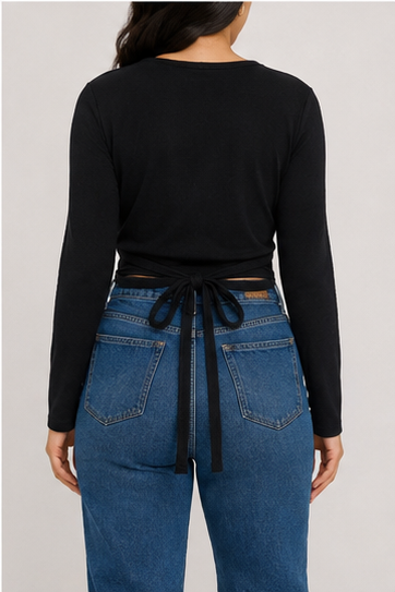 Top de Manga Larga con Amarre Frontal