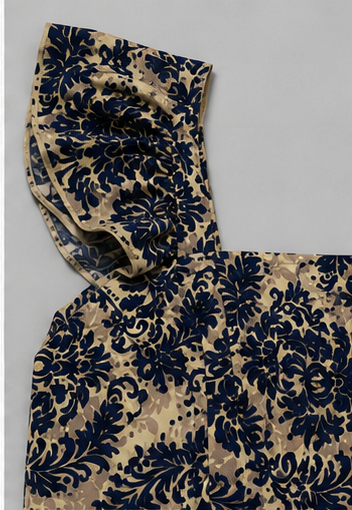 Crop Top Estampado Floral con Tirantes de Olanes