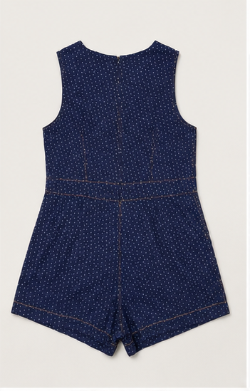 Enterizo Short Azul Marino con Escote de Tiras