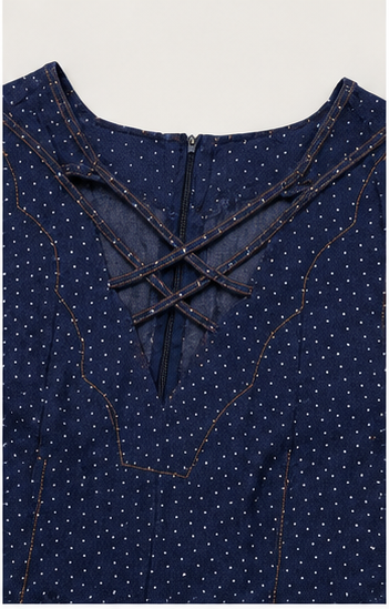 Enterizo Short Azul Marino con Escote de Tiras