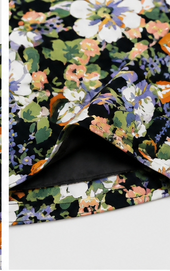 Falda Corta Floral de Tiro Alto