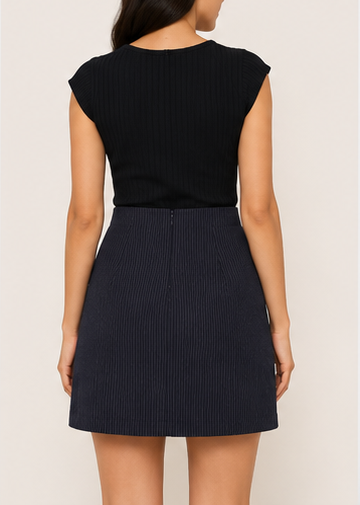 Falda Mini de Rayas para Mujer