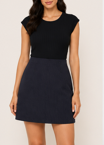 Falda Mini de Rayas para Mujer