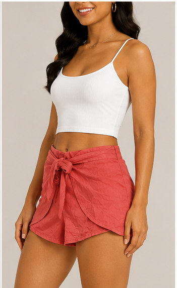 Short Tipo Falda con Lazo Frontal