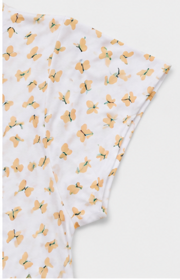 Blusa Estampada de Manga Corta con Escote Redondo