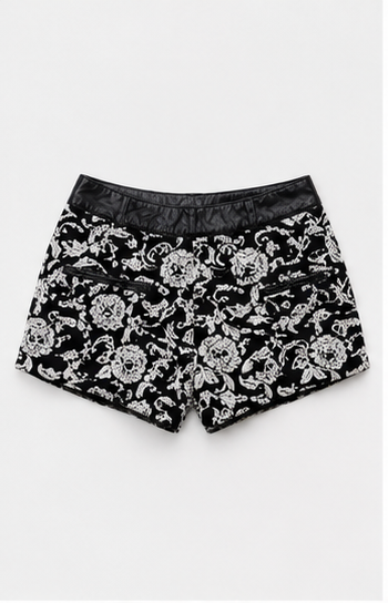 Short estampado de tiro medio