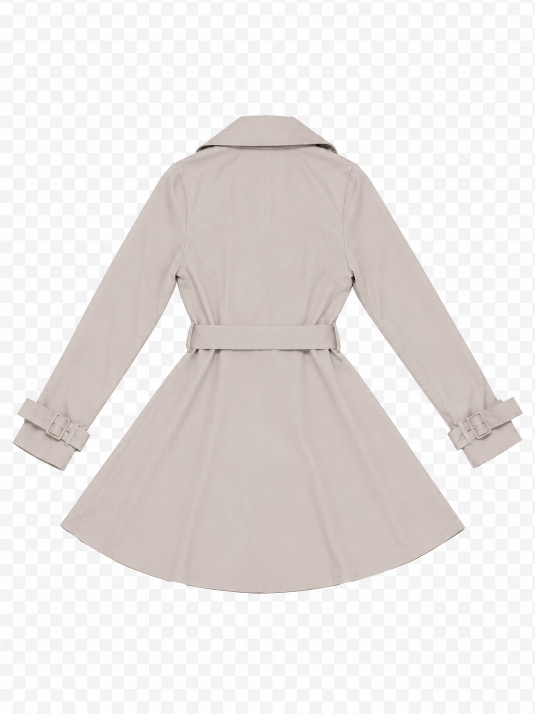 Gabardina Clásica con Cinturón – Color Beige