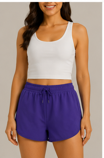 Short Deportivo de Cintura Elástica con Cordón Ajustable