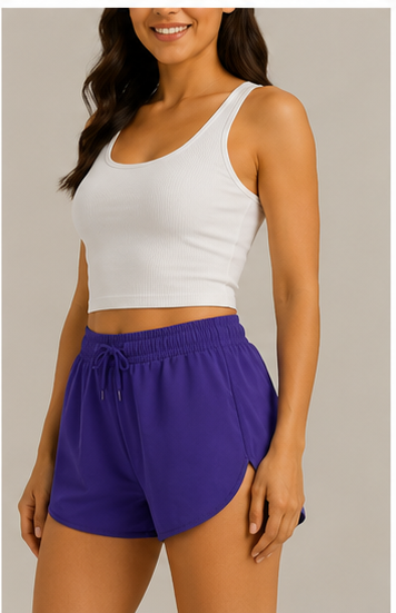 Short Deportivo de Cintura Elástica con Cordón Ajustable