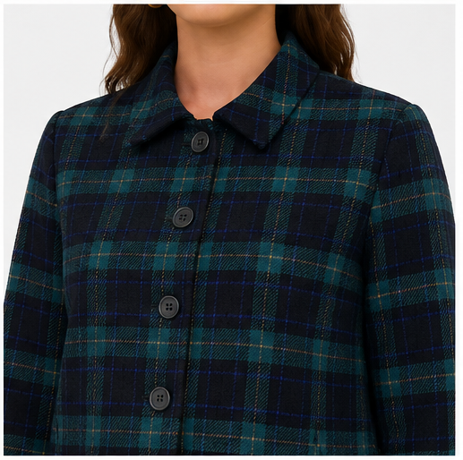 Jacket corta de cuadros tipo tartán