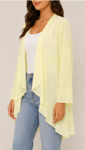 Sobretodo Tipo Kimono de Caída Fluida