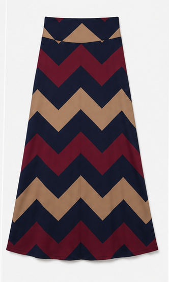 Maxifalda Estampado Zigzag