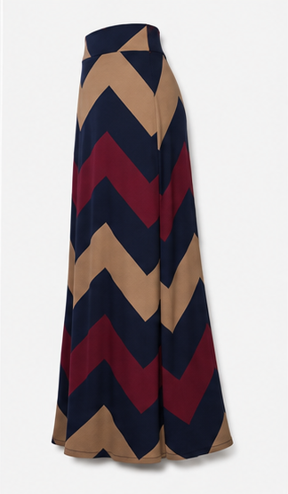Maxifalda Estampado Zigzag