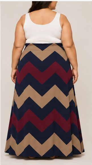 Maxifalda Estampado Zigzag