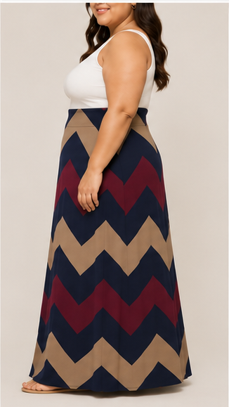 Maxifalda Estampado Zigzag