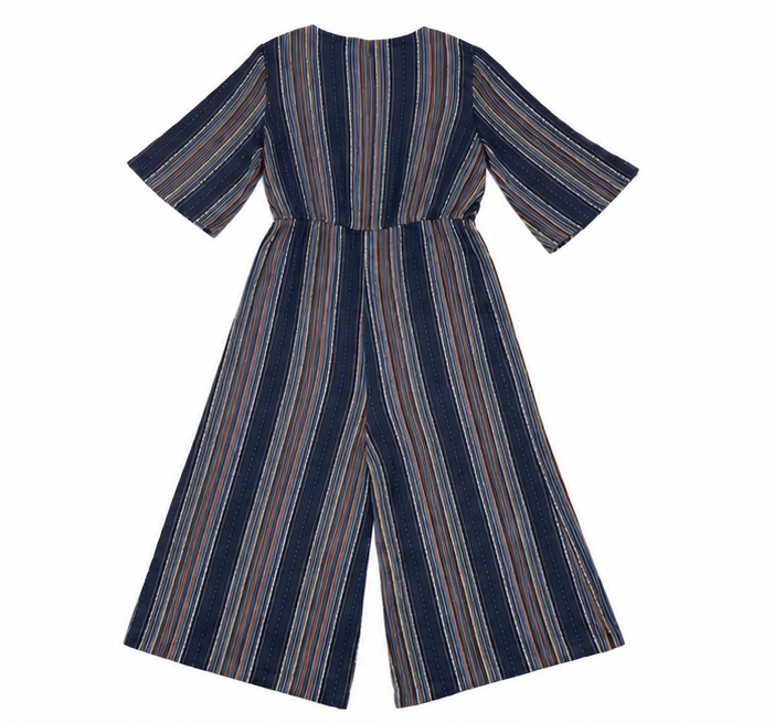 Mono Capri de Rayas con Cintura Elástica