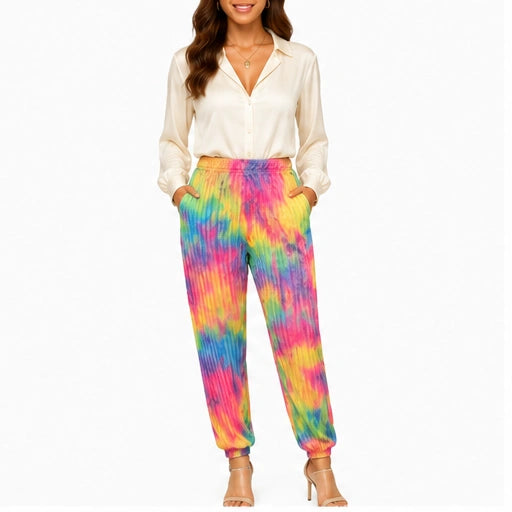 Pantalón jogger estampado tie-dye – Multicolor