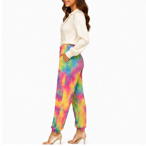 Pantalón jogger estampado tie-dye – Multicolor