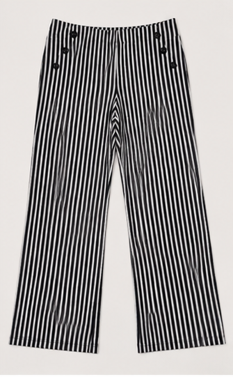 Pantalón Palazzo de Rayas de Tiro Alto
