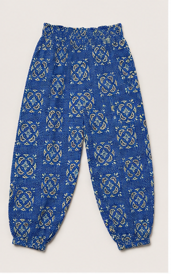 Jogger Azul con Estampado Bohemio