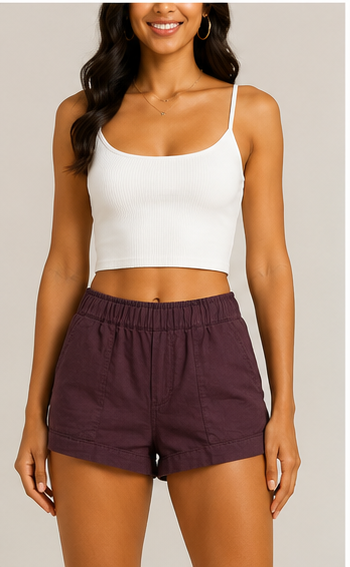 Short Casual de Cintura Elástica