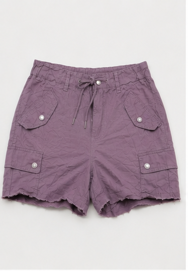 Short Cargo Color Lavanda con Bolsillos
