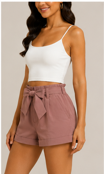 Short de Tiro Alto con Lazo Ajustable