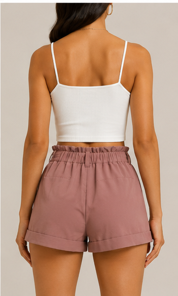 Short de Tiro Alto con Lazo Ajustable